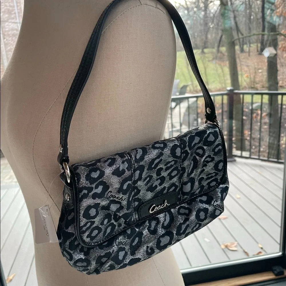 Coach | Bags | Coach Silvergrey Leopard Ocelot Multicolor Flap Top